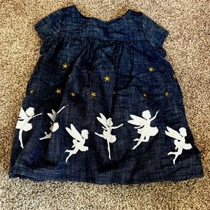 Baby Gap Denim Dress with Fairy Print